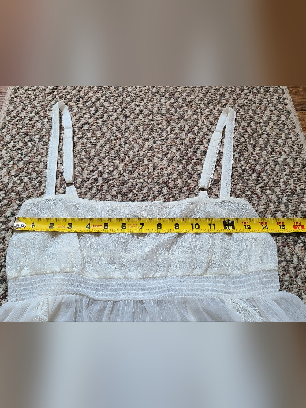 Intimately Free People Lace Tiered Offwhite Cami Top Medium - Picture 6 of 12